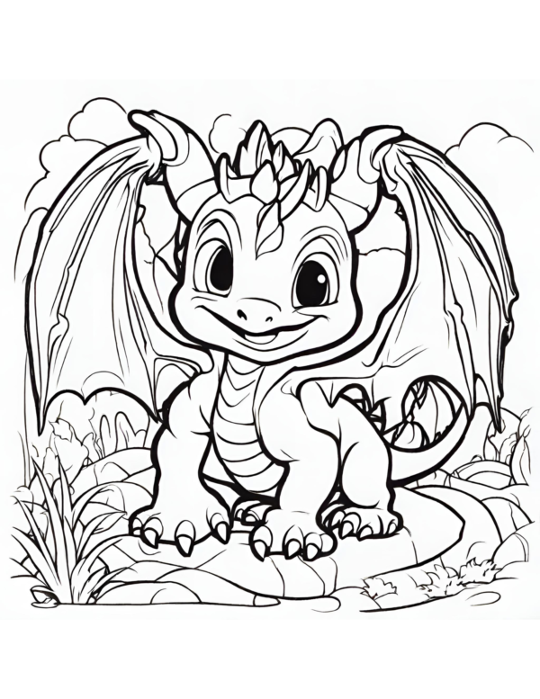 Baby Dragon Coloring Pages (1)